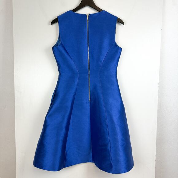 Kate Spade New York Blue Satin Shine Fit & Flare Mini Blue w Pockets - 8 - Picture 6 of 9